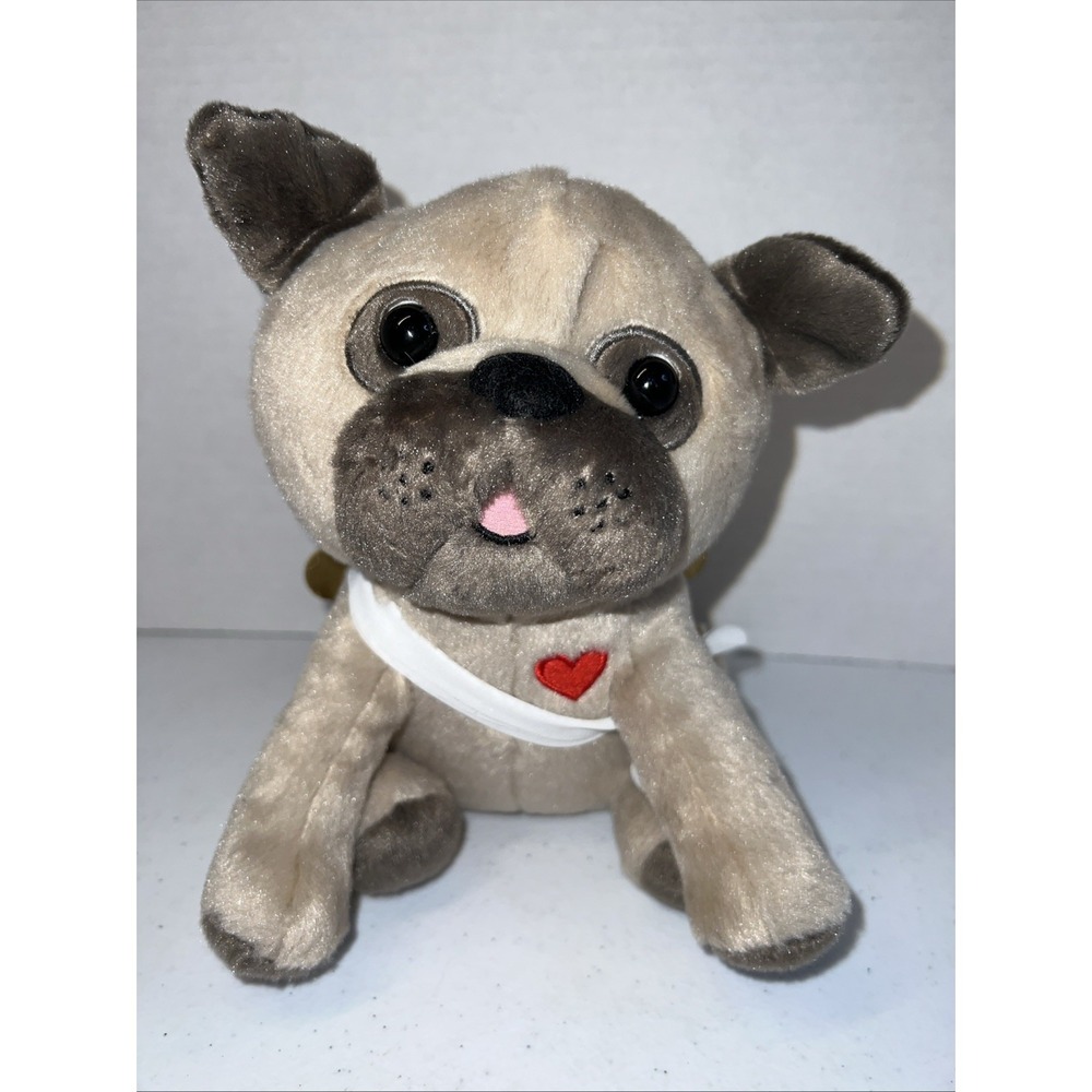 Hallmark Cu-Pug Plush Toy 2018‎ Heart Wings 8" Valentine's Cupid Stuffed Dog